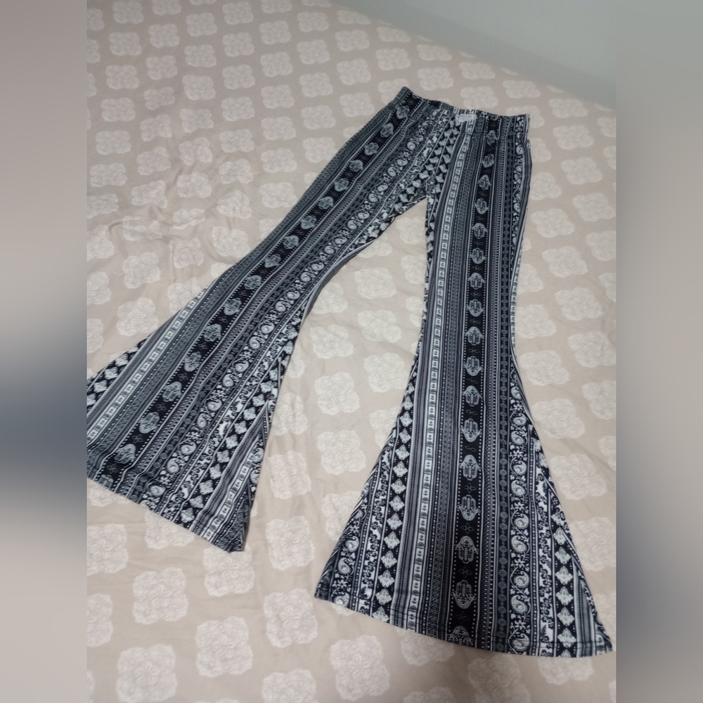 Flare hippy pants floral tribal boot cut soft booty pants